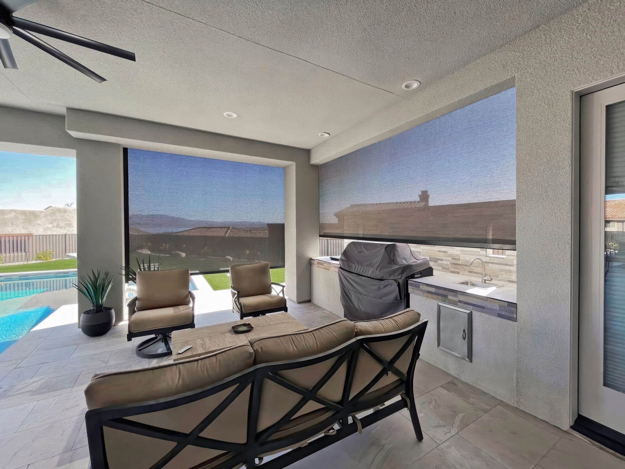 Insolroll Patio Screens Poolside